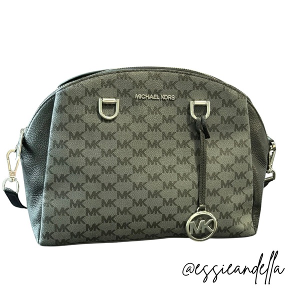 Michael Kors Black / Gray Logo Crossbody Bag - Picture 1 of 14